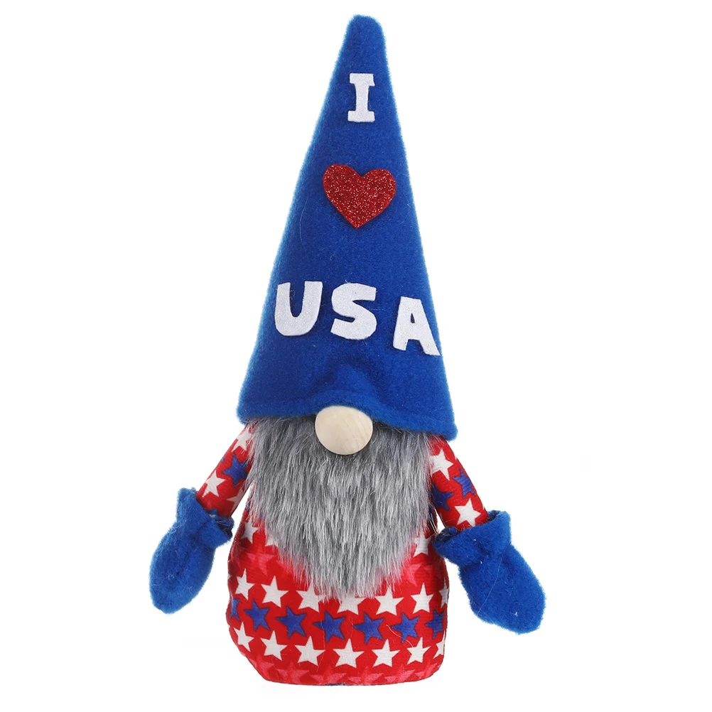 

Gnome Day Independence Patriotic Decor Adorn July 4Th Festival Adorable Rudolph Plush Decoration Gnomes Decorations Home