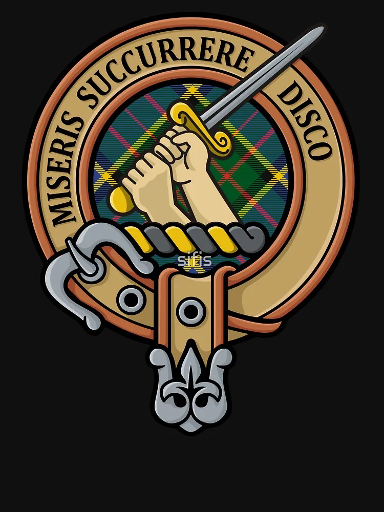 Классическая футболка из клетчатой ткани с надписью Clan MacMillan Crest over Hunting