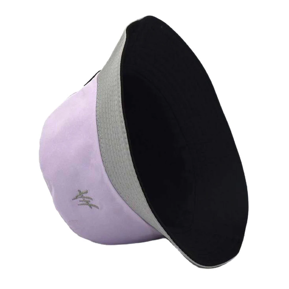 

2022 Summer Purple Fashion Fisherman Hat Streetwear Hip Hop Hats Men Foldable Bucket Cap Cotton Thin Women Panama Caps Unisex