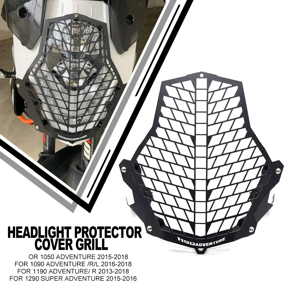 

1190 Adventure/ R FOR 1050 1090 1190 ADVENTURE 1290 Super ADVENTURE R L Headlight Guard Protective Grill Cover 2013-2018
