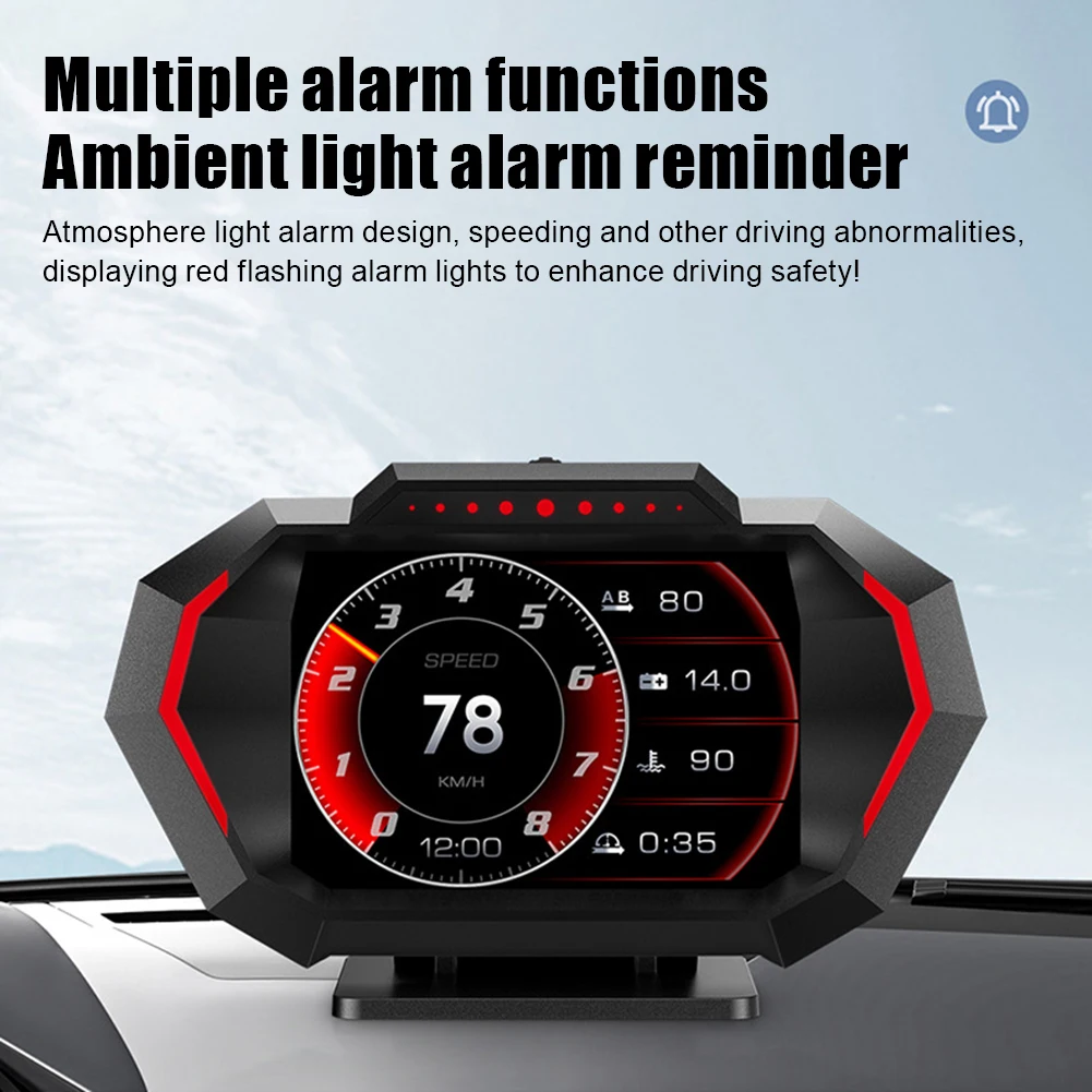OBD + GPS HUD P24 Автомобильный Проекционный дисплей Бортовой компьютер Цифровой