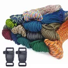 550 Паракорд веревка палатка шнур 7 нитей 4 мм 100 футов с двумя пряжками для DIY парашютный браслет для походов кемпинга выживания