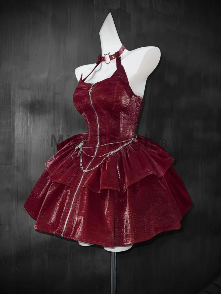 Зимние красные комплекты из 2 предметов во французском стиле ретро на Хэллоуин