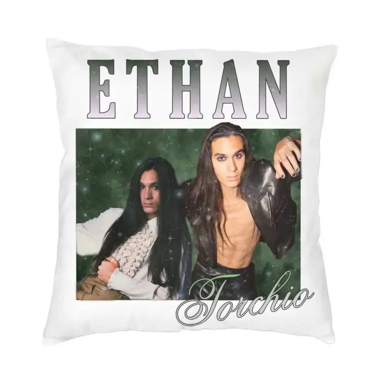 

Maneskin Ethan Torchio Cushion Cover 45x45 Italy Rock Roll Singer Pillow Case for Car Square Pillowcase Living Room Decoration