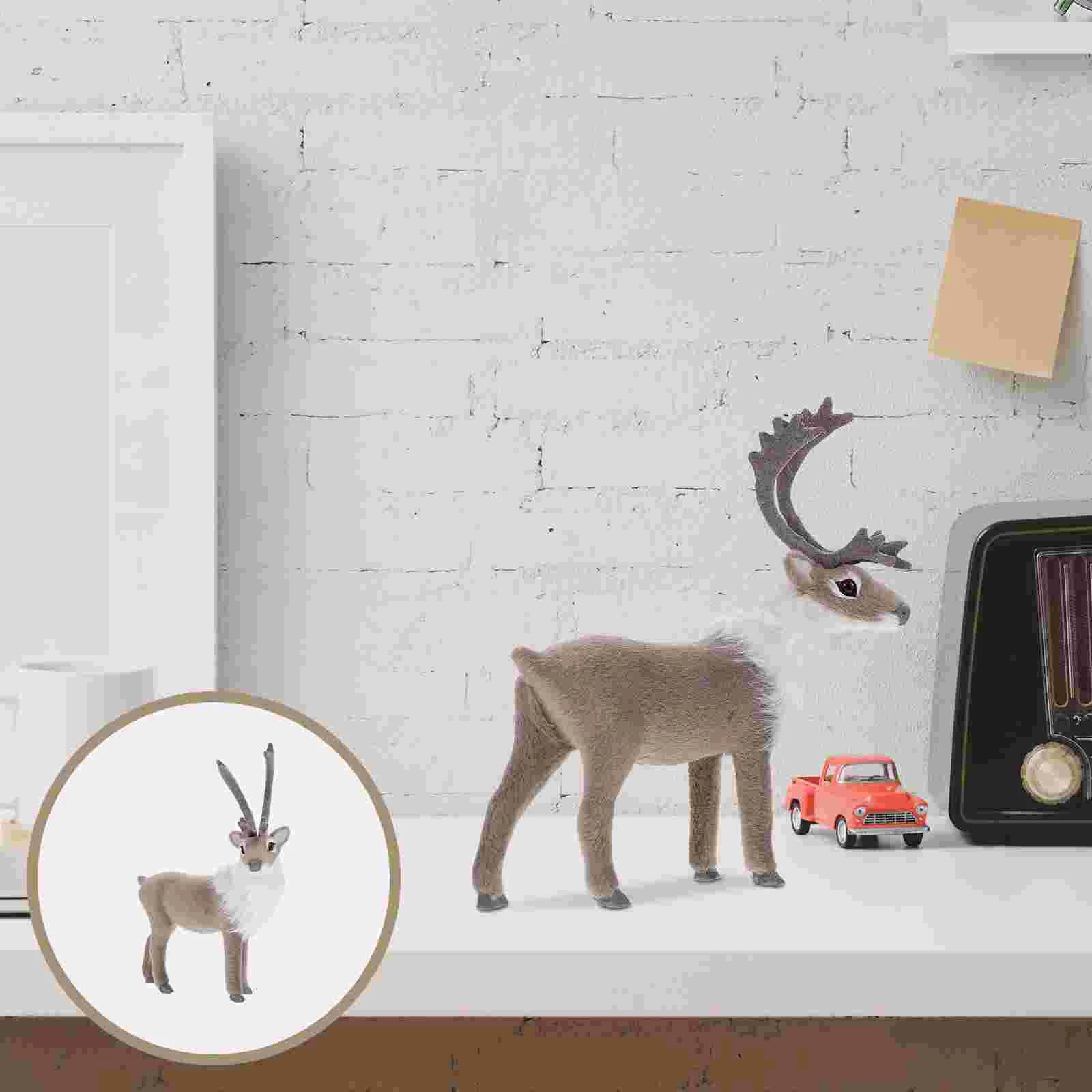 

Xmas Decorative Christmas Animal Office Desk Center Lawn Interior Table Home Desktop Kids Gift Top Sculpture Party Painted