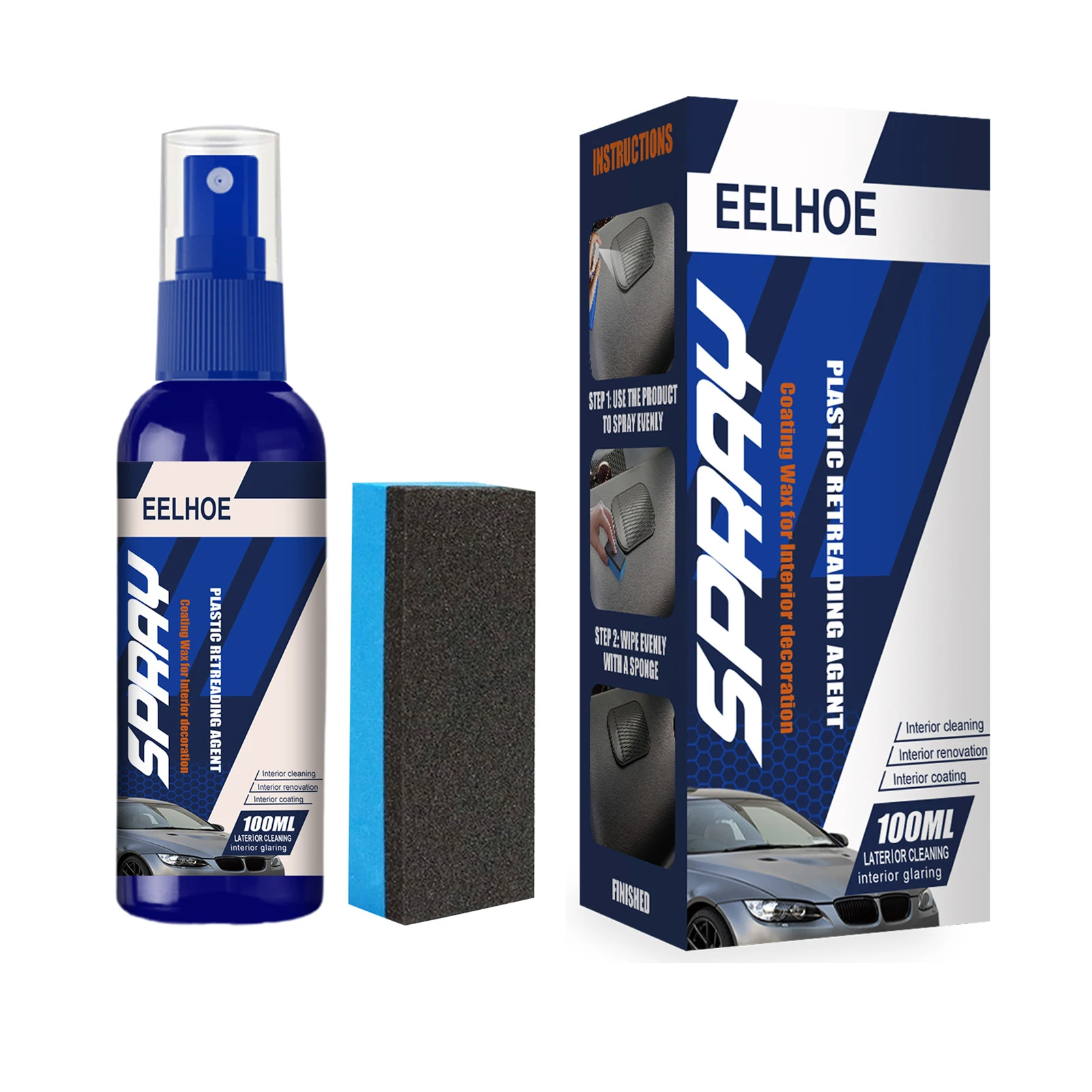 

Car Nano Coating Agent Hydrophobic Anti Scratch Polish Coating Agent With Sponge Car Coating Wax Cleaning Agent 30/100ml