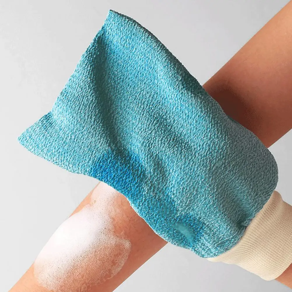 

Polyester Cotton Practical High Elasticity Exfoliating Glove Bath Accessories Massage Mitt Elastic Cuff for Shower