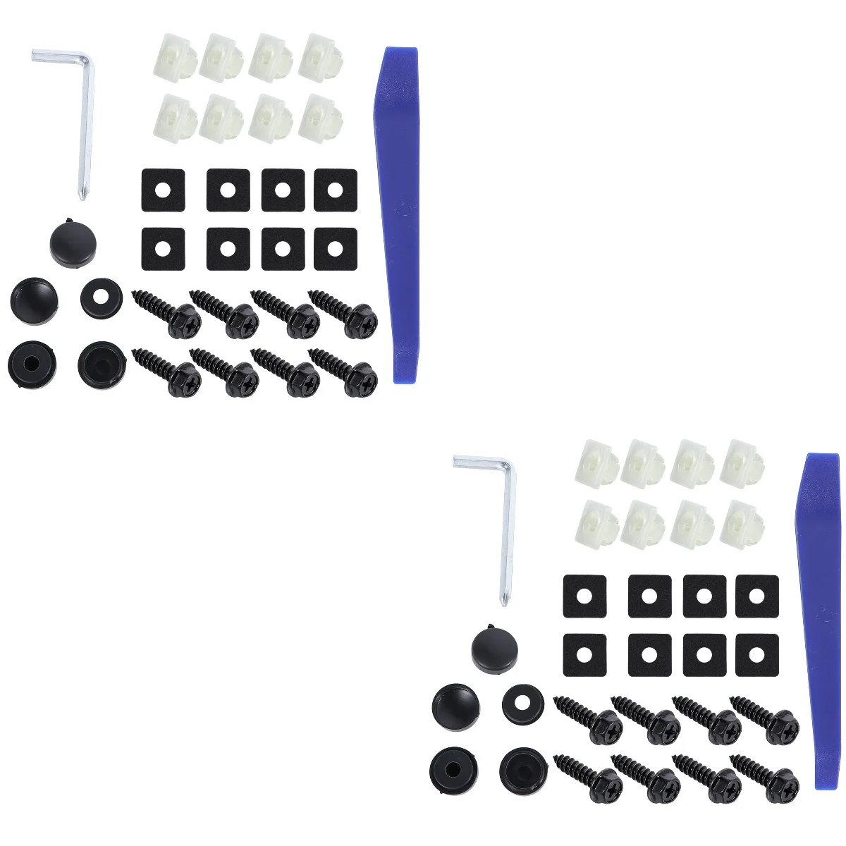 

2 Sets License Plate Screws Fastener Kit Stainless Steel Screws for Fastening