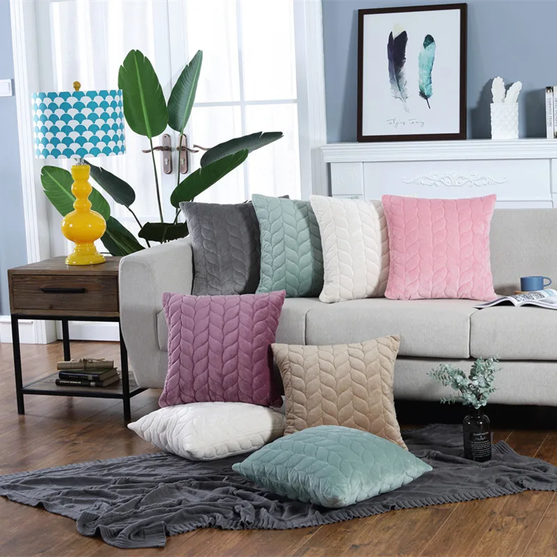 

Thick Plush Cushion Cover Sofa Pillow Cover Cushion Cover Simple Modern Home Decor Throw Pillows Covers 45*45cm