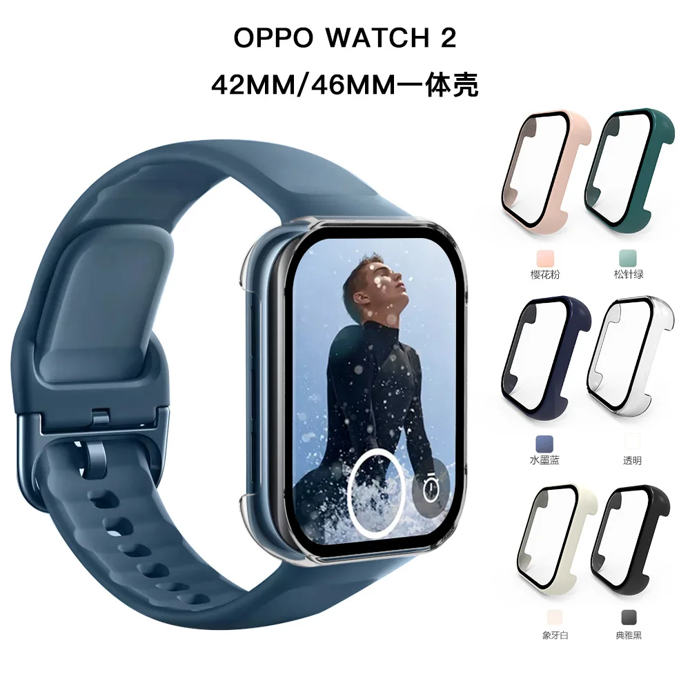 

Oppo Watch 2 42mm 46mm Case + Film Shockproof Cover Bumper Glass Screen Protector Smart Watch Accessoires case