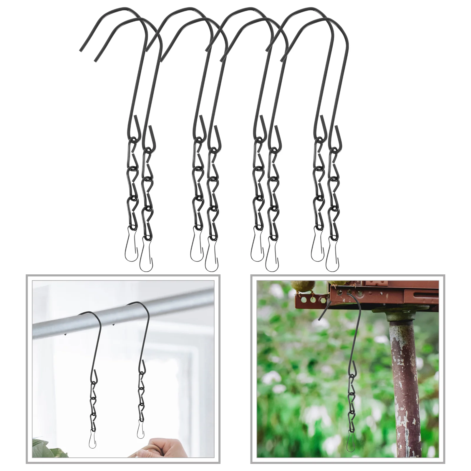 

8pcs Flower Basket Hanging Chain Flowerpot Birds Cage Replacement Hanging Chains