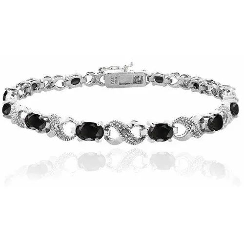 

7.2 Carat T.G.W. Sapphire and Accent Silver-Tone Infinity Bracelet