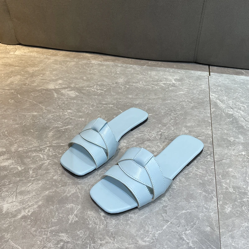 

2022 Flats Women Slippers Summer Casual Beach Sandals New Woman Shoes Designer Brand Slides Dress Party Flip Flops Lady Slippers