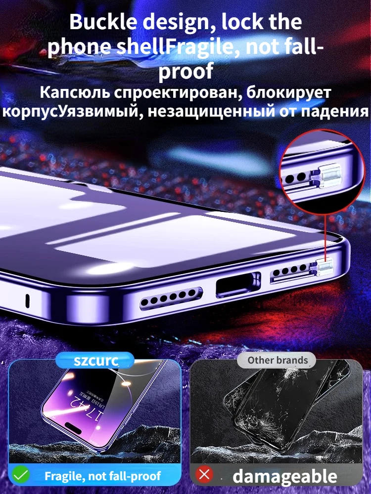 For IPhone 11 Pro Max  Magsafe Phone Case.iPhone 11 Pro New 360° Full Protection Tempered Magnetic Adsorption 11 Glass Cover Bag