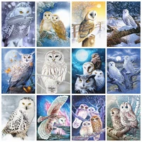 artsailing 5d diamond painting canvas abstract owl full drill round diamond art embroidery animal cross stitch home decoration