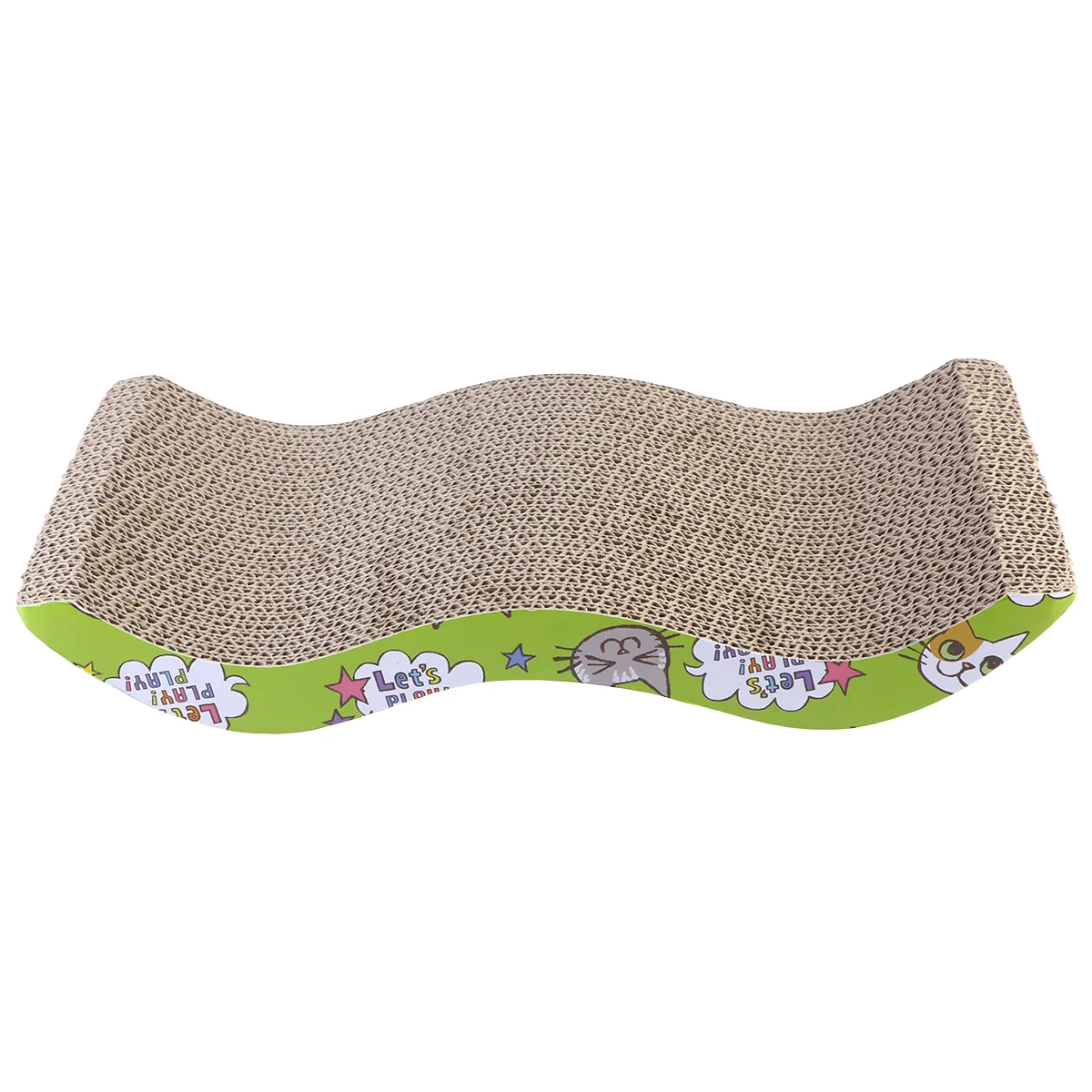 

1Pc Corrugated Board Portable W-shaped Practical Delicate Cat Scratch Pad for