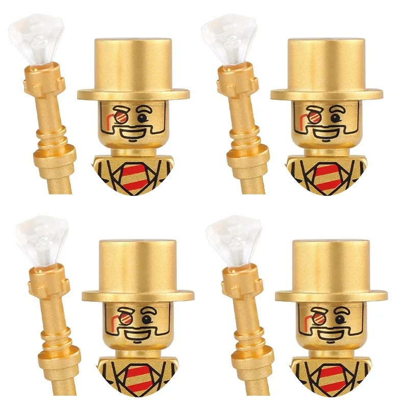 Хром мистер Голд строительные блоки мини Экшн-Фигурки игрушки