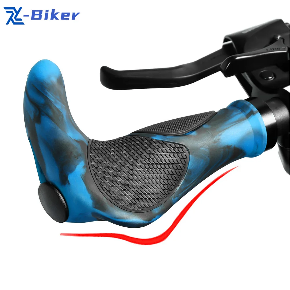 

Bicycle Grips TPR Rubber Integrated MTB Cycling Hand Rest Road Mountain Bike Handlebar Cuffs Bilateral Locked Shock Absorption