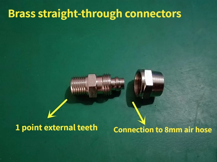 

5Pcs Tire Raking Machine Accessories, Rotary Valve, Five-way Valve, Air Pipe Joint, Pneumatic Valve, Pure Copper Straight Joint