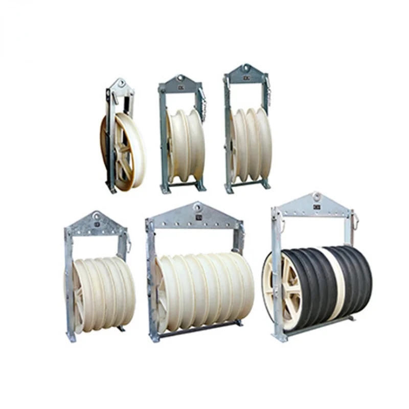 

3-колесный нейлоновый двойной шкив 508 мм для электрического строительства