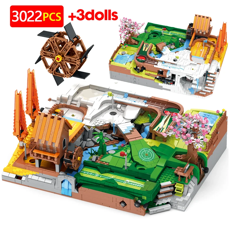 

3022 шт. строительные блоки City Electric Golf Course Architecture Friends Street View Sports фигурки кубики Moc игрушки подарок для детей