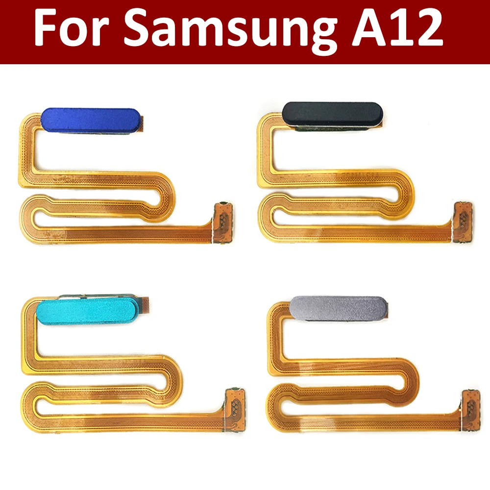 Оригинальный сканер отпечатков пальцев для Samsung Galaxy A12 A125F Главная Кнопка отпечаток пальца Меню Возврат Ключ сенсор гибкий кабель с кнопкой питания