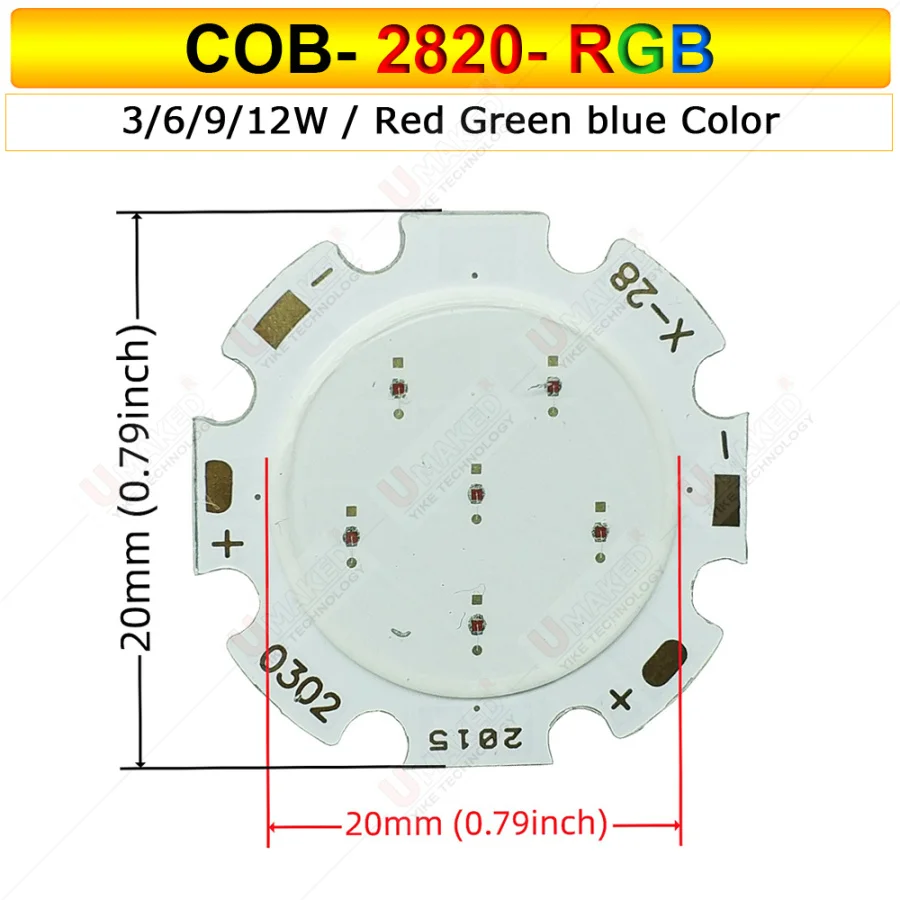 

Umaked RGB COB светильник YK-JRC-28/20 3/6/9/12Вт