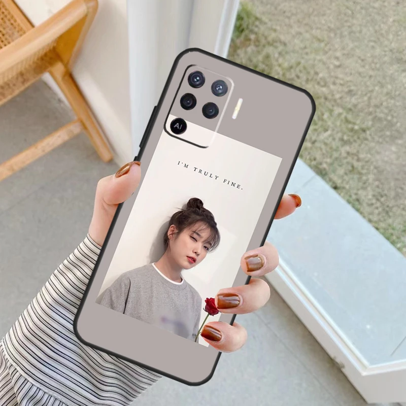 Чехол IU Lee Ji Eun с корейскими звездами для OPPO A17 A57 A77 A16 A76 A96 A52 A72 A91 A93 A5 A9 A15 A53S A54S A74 A94 A78