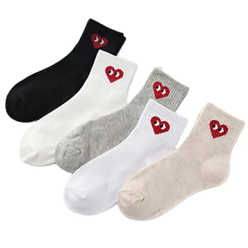 

YZ&BH 3 Teams 5 Pairs Multicolor College Style Women Cotton Short Socks Sports Socks