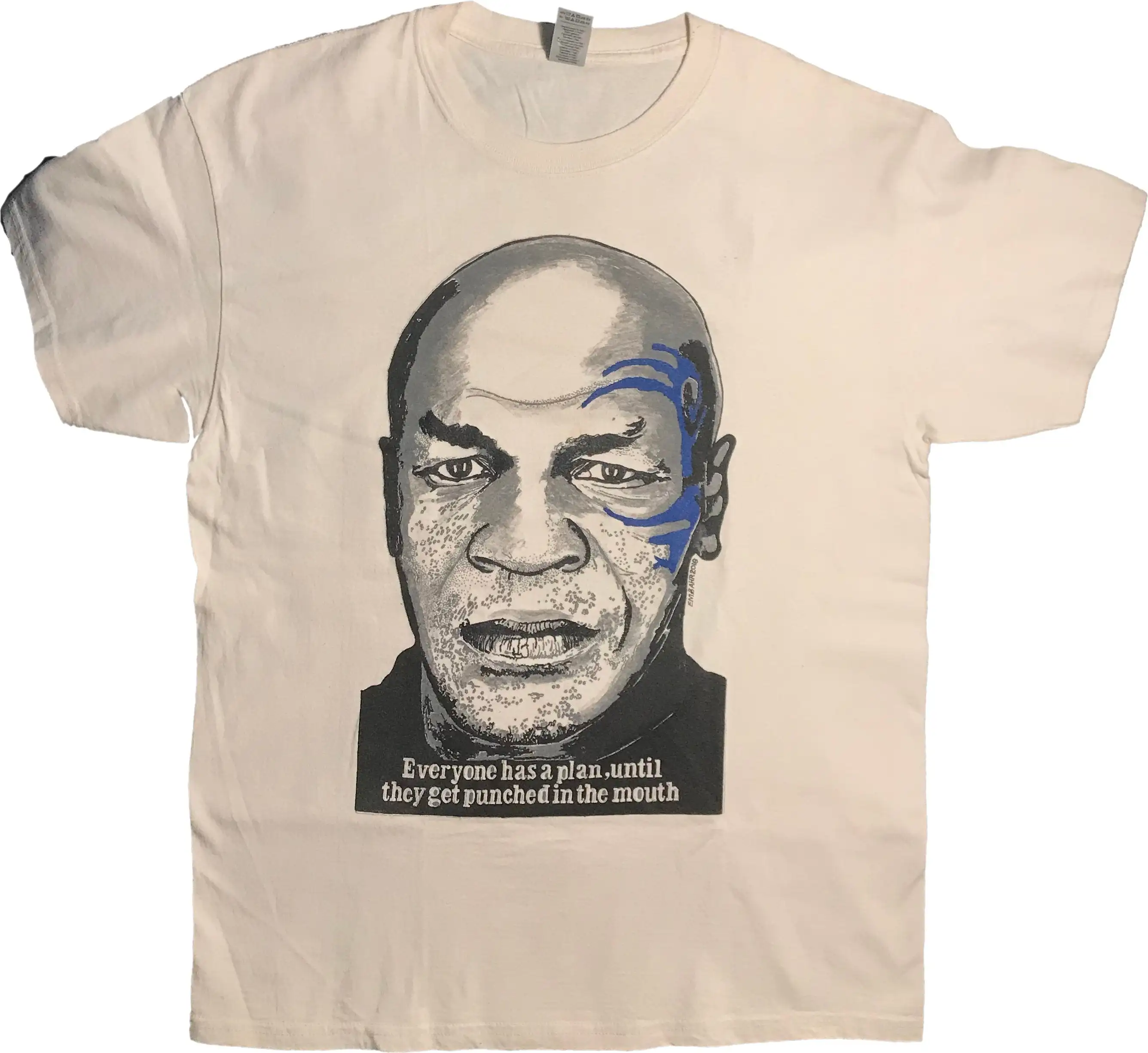 

Rare Boxing Champion Mike Tyson T-Shirt Art Printed Men's 100% Cotton Casual T-shirts Loose Top Size S-3XL
