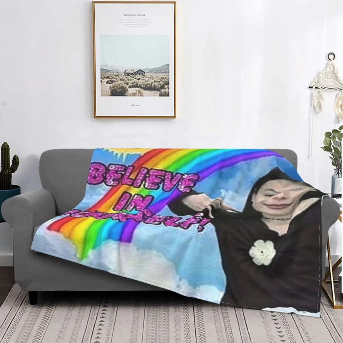 

Believe In Uself-Manta a cuadros para cama, colcha, edredón, manta Doble