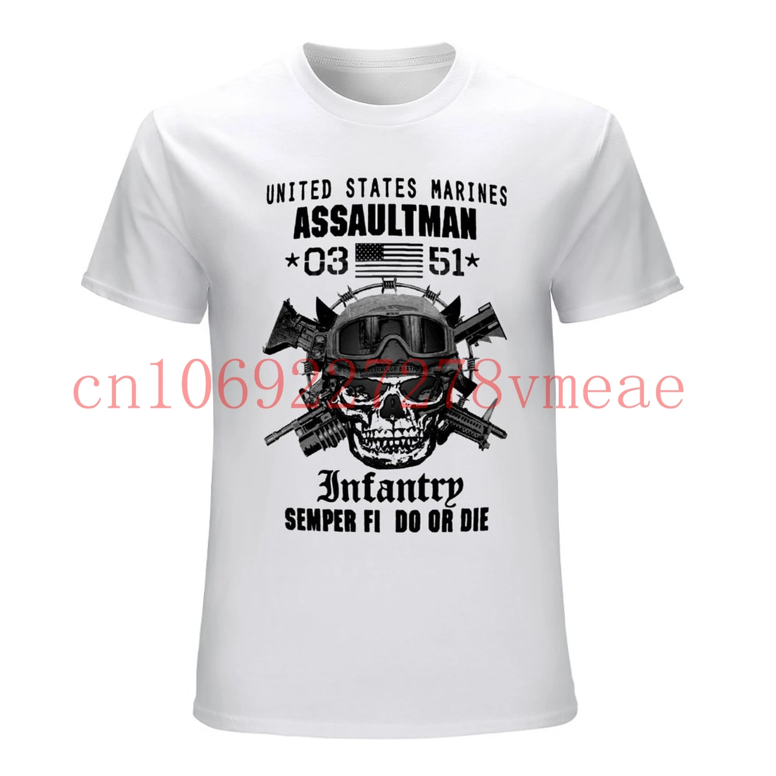 Футболка морской пехоты США Assaultman мужская футболка MOS 0351 армейская повседневная