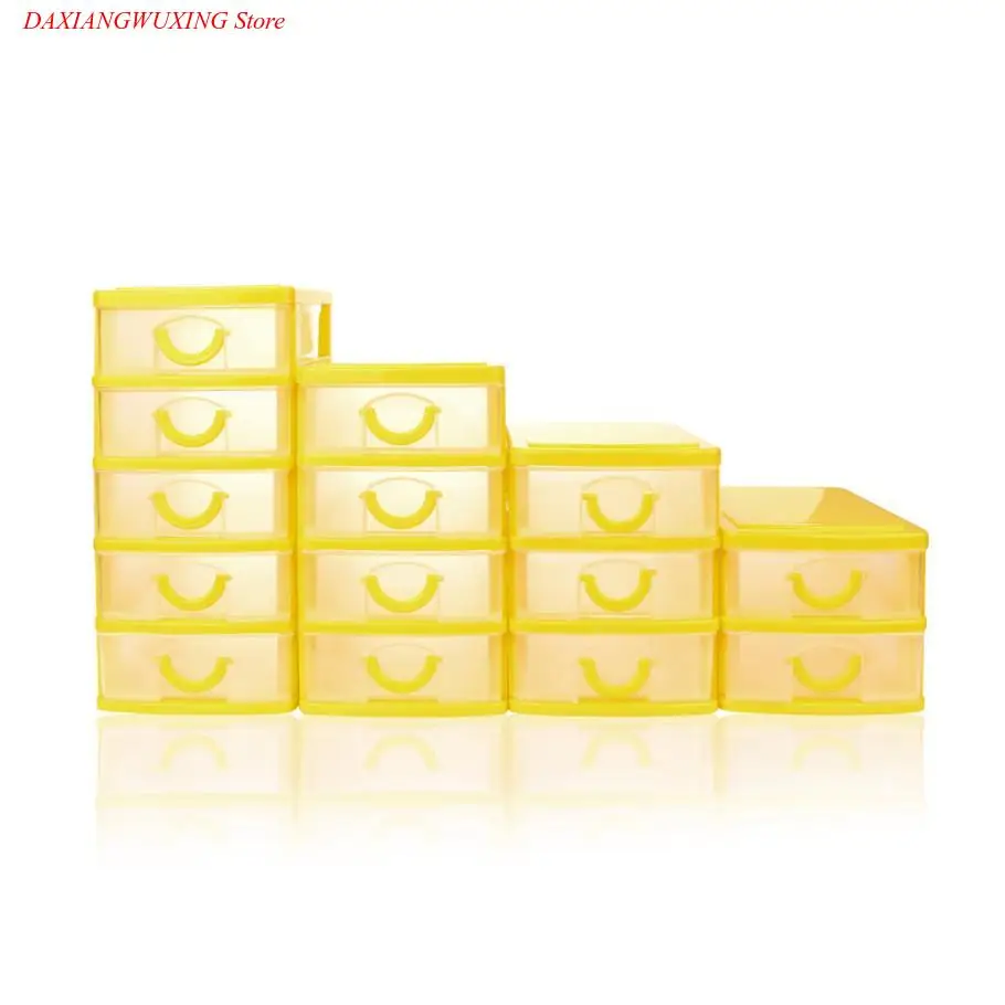

Hot Selling Lovely Multilayer Durable Plastic Desktop Storage Box Drawer Sundries Case Small Object Debris Jewelry Storage Tool
