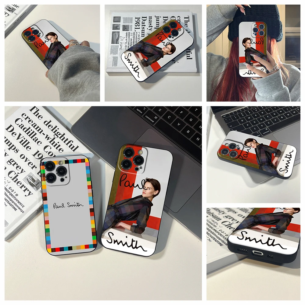 

fashion ins Paul ps Smith Phone Case For iPhone 11 12 Mini 13 14 Pro XS Max X 8 7 Plus SE XR Transparent Design Shell