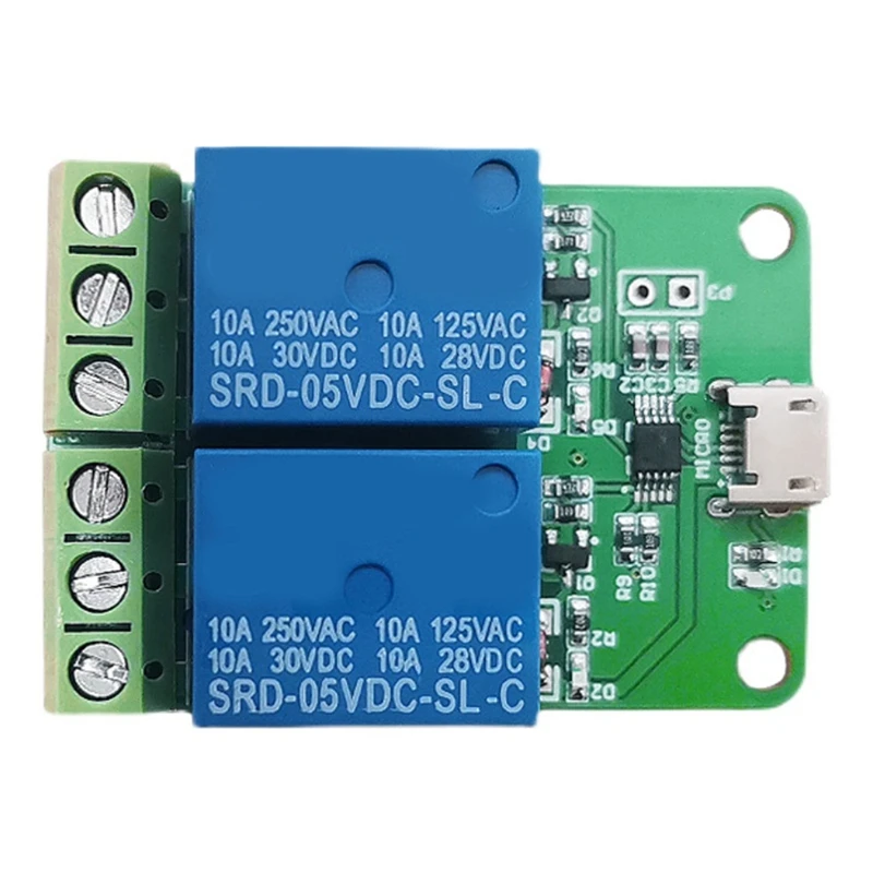 

1 Pc HID Drive-Free USB 2 Channel 5V Relay Control Module Computer USB Control Switch PC Intelligent Control Module