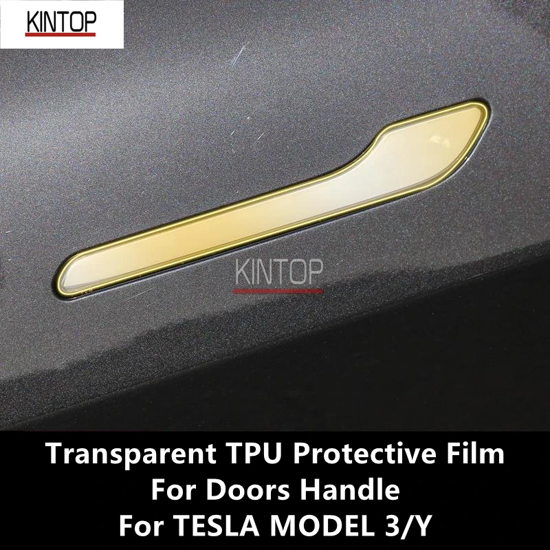 For TESLA MODEL 3/Y Doors Handle Transparent TPU Protective Film Anti-scratch Repair Film Accessories Refit