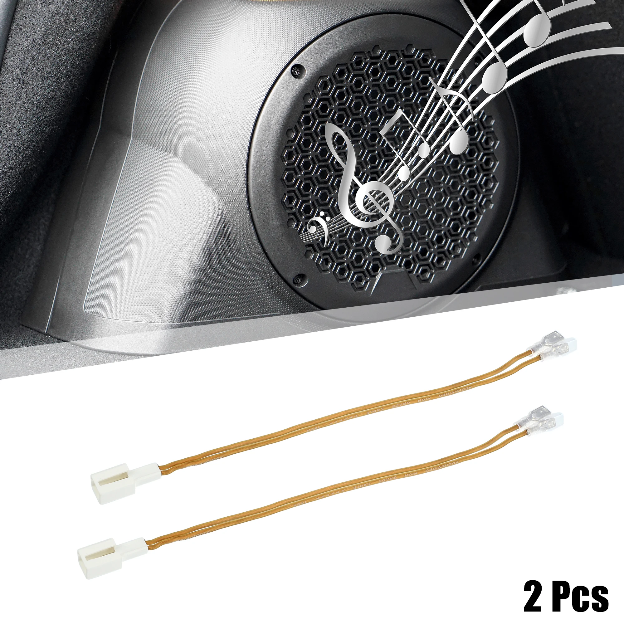 X Autohaux 2-4Pcs Car Speaker Connector Wire Harness Adapter