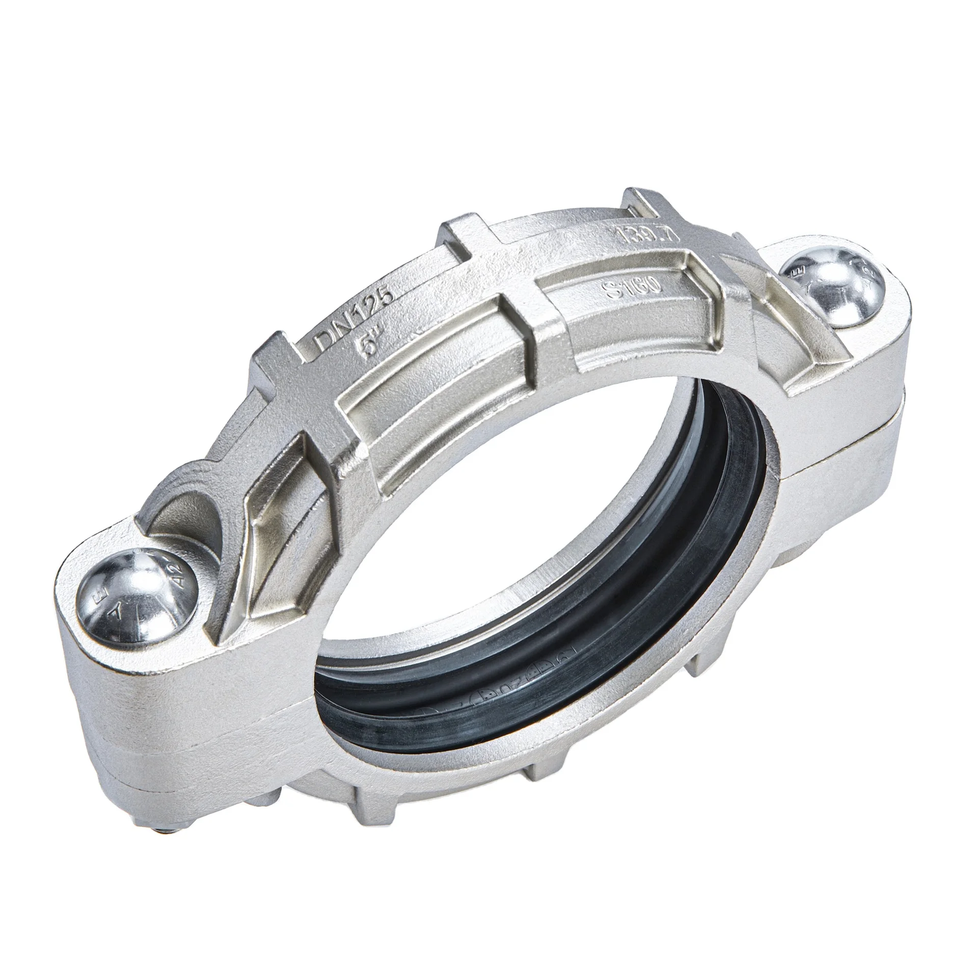 

5'' 2322 PSI High Pressure SS304 SS316 Stainless Steel Grooved Coupling for Pipe Joint