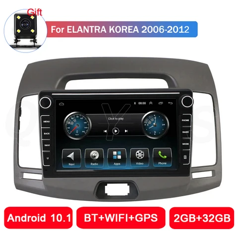 Автомобильный стерео-мультимедийный проигрыватель, с GPS-Навигатором, для Hyundai Elantra, 2006, 2007, 2008-2009, с поддержкой зеркальной связи, USB, DVR
