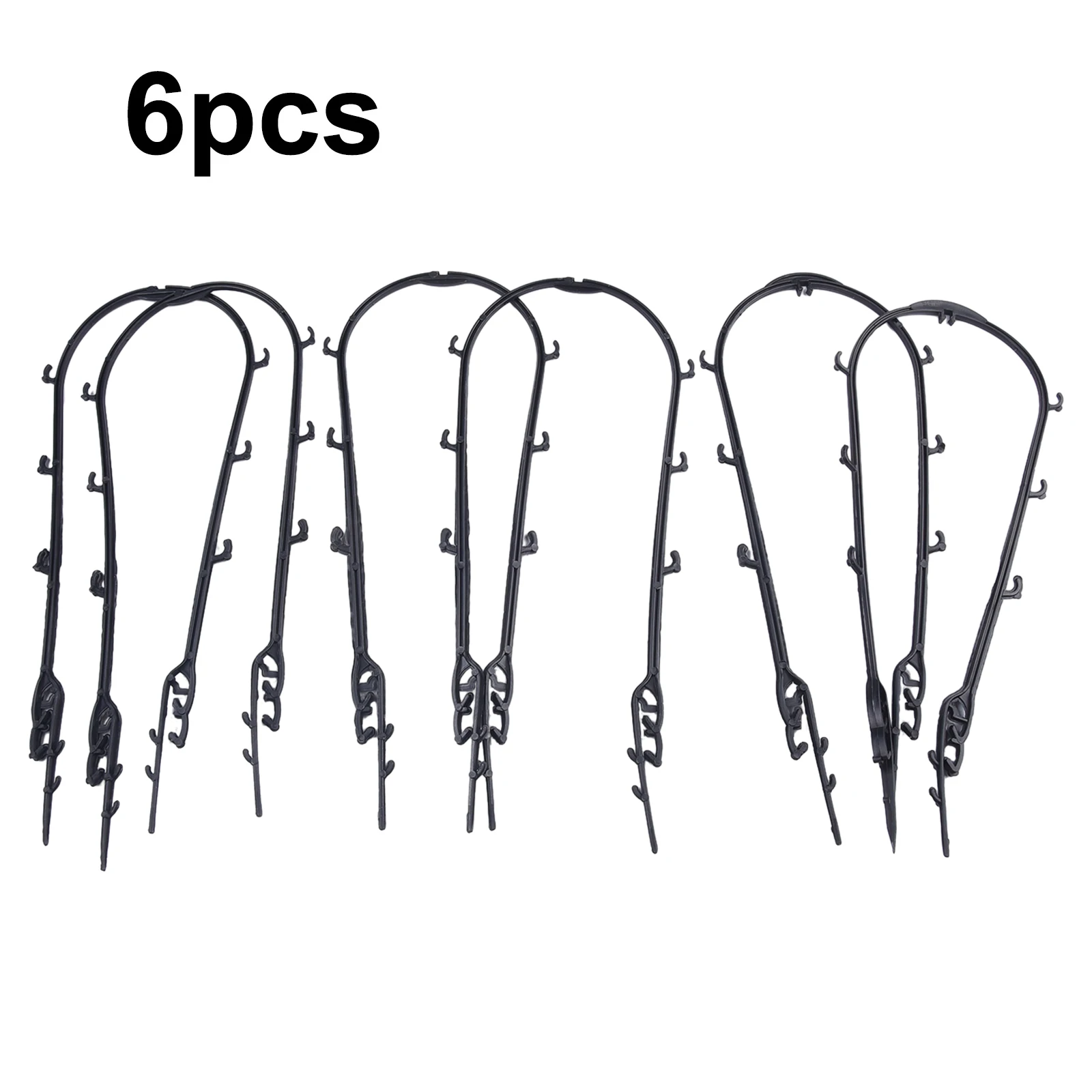 6 шт. рамки для восхождения по растениям изгиба своему желанию черная садовая