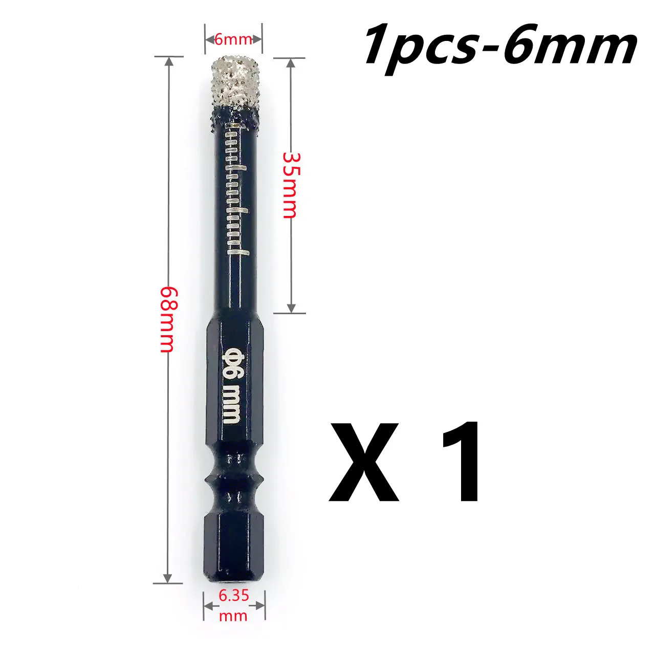 

Алмазное Сверло С Шестигранным Хвостовиком 5-16 Мм, Паяное Сухое Резание Для Керамической Плитки, Мрамора, Гранита