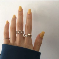 s925sterling silver rings fashion stitching chain geometric rings multi style silver finger accessories girls party jewelry gift