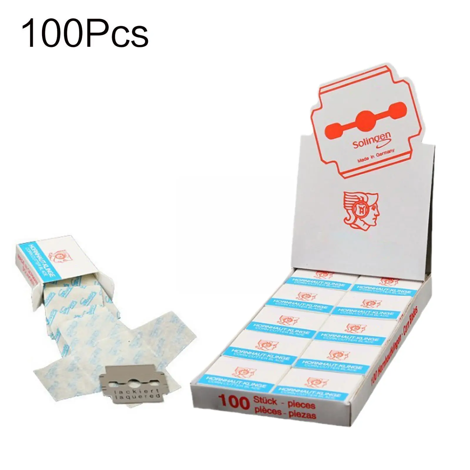 

Foot Planer Cuticle Cutter Pedicure File 100 Pcs Replacement Sharp Skin Foot Care Callus Razor C4L4