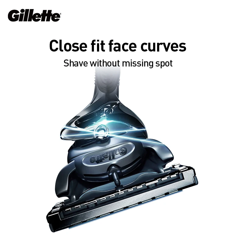 Фото Оригинальная бритва Gillette Fusion 5 Proglide Air Power, безопасный бритвенный станок, 5-слойное лезвие для мужского бритья лица №4
