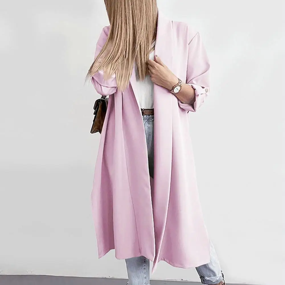 

Autumn Coat Loose Warm OL Style Mid-calf Length Winter Jacket Women Fall Coat for Dating