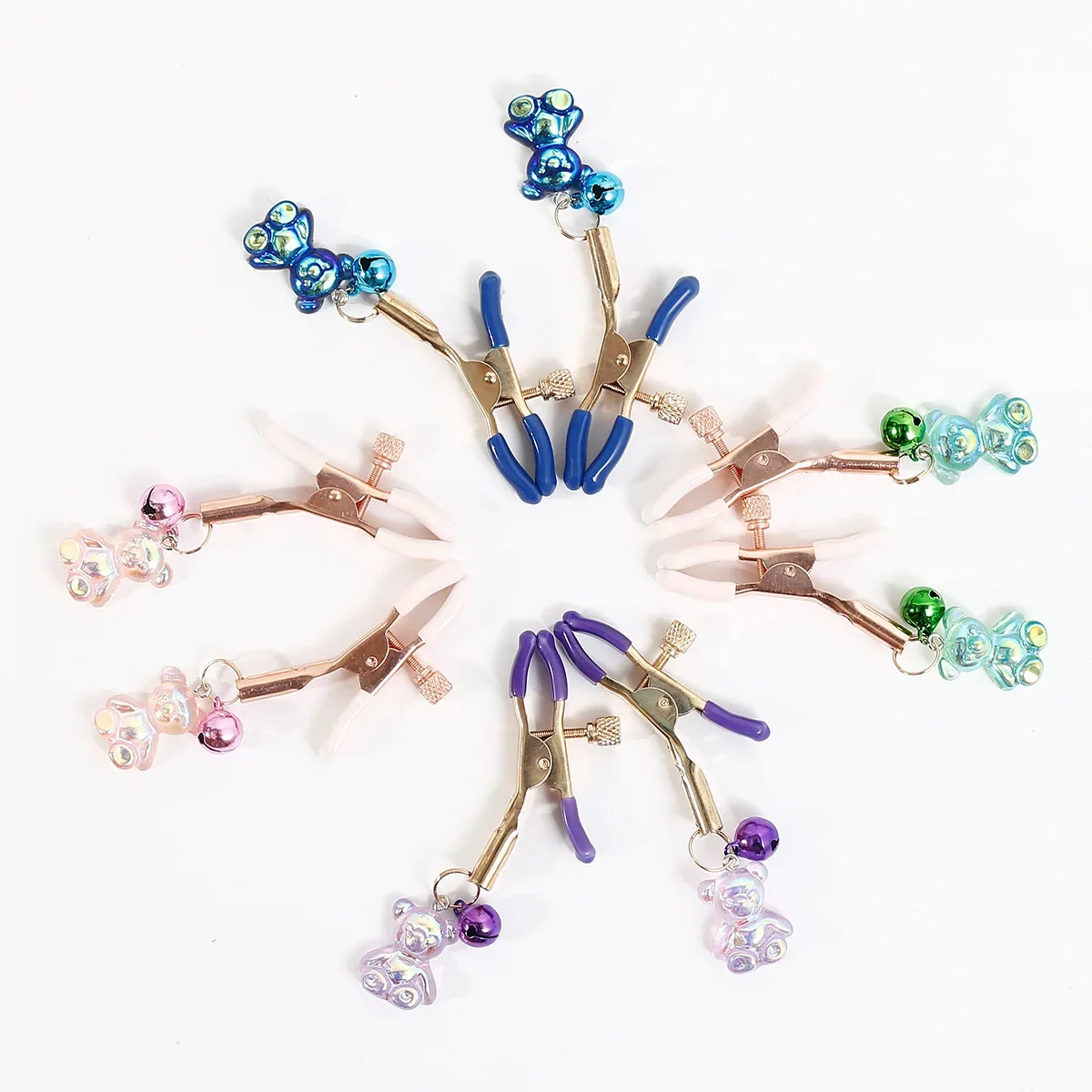 Женский сексуальный регулируемый зажим для сосков с медведем грудь SM маленькие