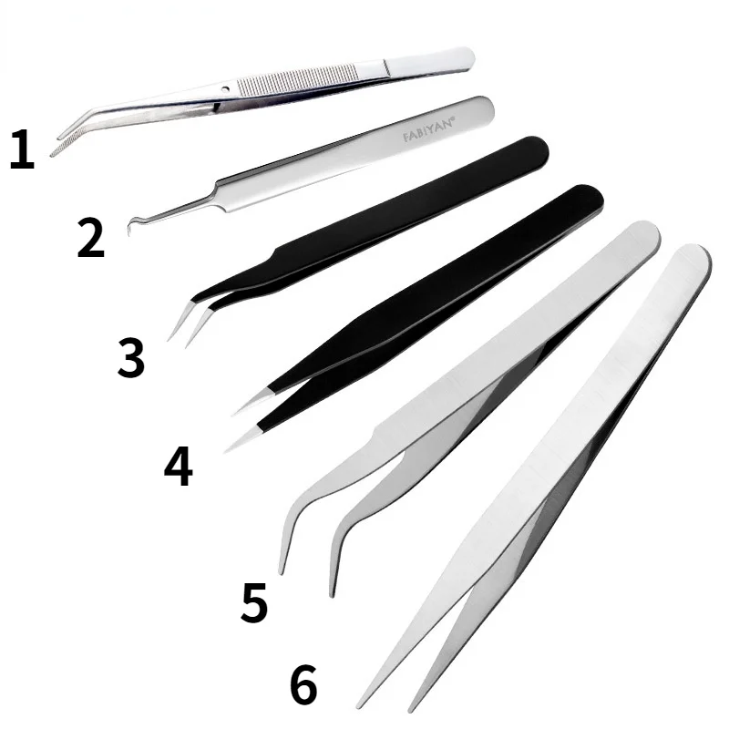 

Sdatter 6A-SA Eyelash Extension Tweezers Volume Lashes Stainless Steel Accurate Tweezer Non-magnetic Eyelashes Tools Makeup