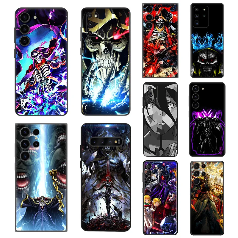 

Манга Overlord Силиконовые черные чехлы для телефонов Samsung Galaxy S23 Ultra 5G S22 S21 S20 FE Plus Note 20 10 9 8 S10 E Lite чехол