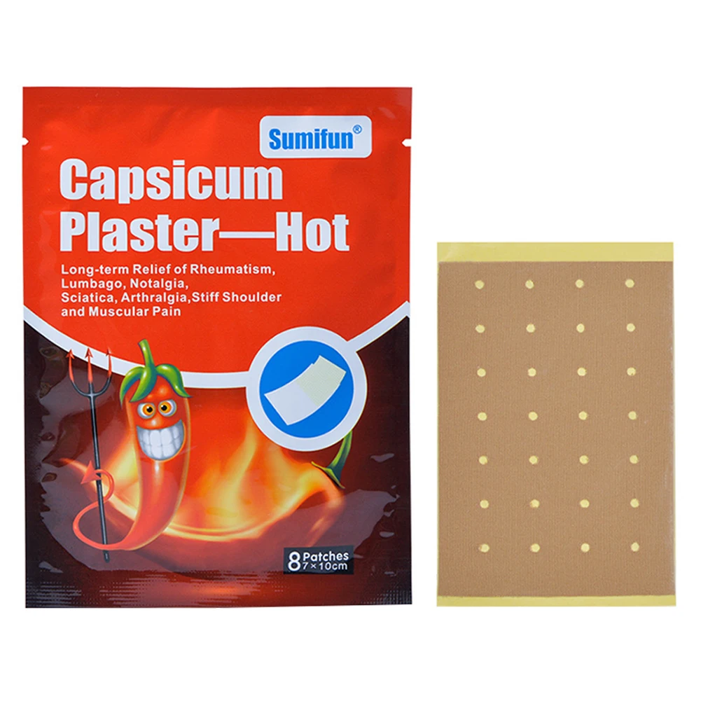 

8Pcs Knee Joint Pain Relieving Pepper Pain Relief Patch Medical Plaster Rheumatoid Arthritis Cervical Lumbar Spine Joint Sprain