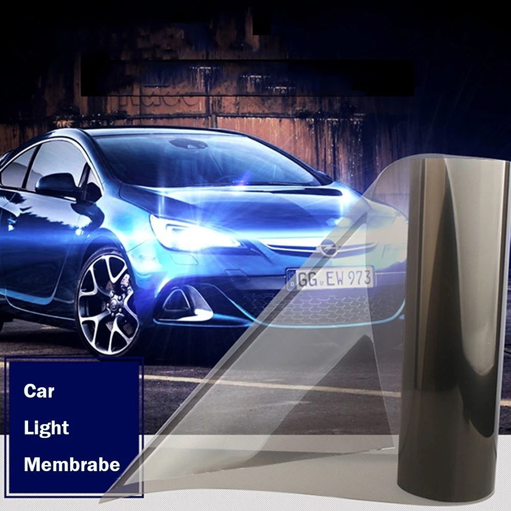 

30/40*200cm Auto Smoke Fog Light Headlight Taillight Tint Vinyl Film Sheet Sticker Waterproof Car Styling Decal Film Cover Black